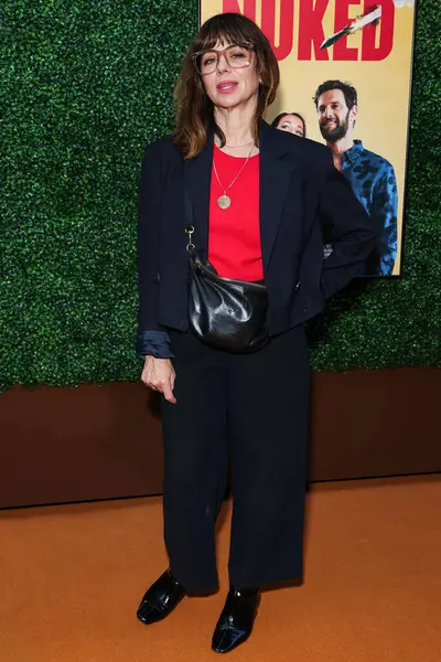 Amerikalı aktris, yazar ve stand-up komedyeni Natasha Leggero, 6 Ağustos 2025 'te Kuzey Hollywood, Los Angeles, Kaliforniya, ABD' de bulunan Garland Hotel 'de düzenlenen' Nuked 'in Los Angeles özel gösterimine geldi.. 