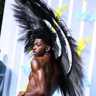 Lil Nas X arrives at the 2022 MTV Video Music Awards held at the Prudential Center on August 28, 2022 in Newark, New Jersey, United States