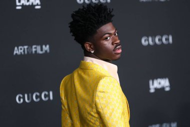 Lil Nas X, Tom Ford 'a ulaşır: Sonbahar / Kış 2020 Moda Şovu 7 Şubat 2020' de Hollywood, Los Angeles, Kaliforniya, ABD 'de Milk Stüdyolarında yapıldı.
