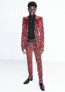 Lil Nas X, Tom Ford 'a ulaşır: Sonbahar / Kış 2020 Moda Şovu 7 Şubat 2020' de Hollywood, Los Angeles, Kaliforniya, ABD 'de Milk Stüdyolarında yapıldı.