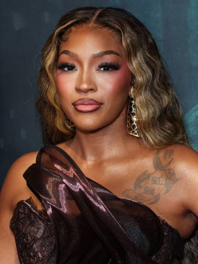 Amerikalı aktris, şarkıcı, yapımcı, girişimci ve hayırsever Drew Sidora, 27 Ağustos 2025 'te Hollywood, Los Angeles, Kaliforniya, ABD' de bulunan TCL Çin Tiyatrosu IMAX 'te düzenlenen' Run 'ın Los Angeles galasına geldiler..