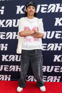 Yassine Montague, 30 Ağustos 2025 'te ABD' nin Kaliforniya eyaletinin Los Angeles şehrinde bulunan Beverly Center Atrium 'da düzenlenen Clements Twins' in Yeni Kaveah Koleksiyonunun Kalkışı 'na ulaştı..