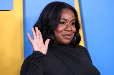 American actress Uzo Aduba arrives at the Los Angeles Premiere Of Paramount Pictures' 'Roofman' held at Paramount Theatre at Paramount Pictures Studios on September 29, 2025 in Hollywood, Los Angeles, California, United States.