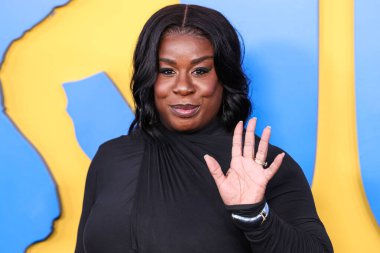 American actress Uzo Aduba arrives at the Los Angeles Premiere Of Paramount Pictures' 'Roofman' held at Paramount Theatre at Paramount Pictures Studios on September 29, 2025 in Hollywood, Los Angeles, California, United States.