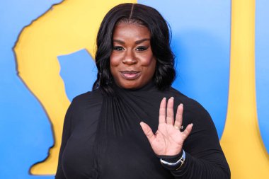 American actress Uzo Aduba arrives at the Los Angeles Premiere Of Paramount Pictures' 'Roofman' held at Paramount Theatre at Paramount Pictures Studios on September 29, 2025 in Hollywood, Los Angeles, California, United States.