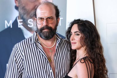 Amerikalı aktör, komedyen, aktivist ve yazar Brett Gelman ve Ari Dayan, 4 Ekim 2025 'te Akademi Film Müzesi' ndeki David Geffen Tiyatrosu 'nda düzenlenen Amazon MGM Stüdyolarının Los Angeles Özel Gösterimi' ne geldiler.