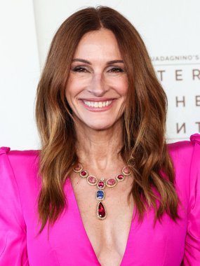 Greta Constantine elbisesi giyen Julia Roberts, 4 Ekim 2025 'te Akademi Film Müzesi' ndeki David Geffen Tiyatrosu 'nda düzenlenen' After the Hunt 'adlı Amazon MGM Stüdyolarının Los Angeles Özel Gösterimi' ne geldi.