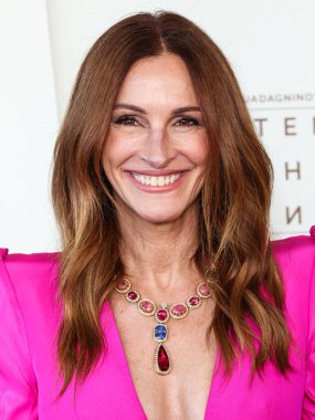 Greta Constantine elbisesi giyen Julia Roberts, 4 Ekim 2025 'te Akademi Film Müzesi' ndeki David Geffen Tiyatrosu 'nda düzenlenen' After the Hunt 'adlı Amazon MGM Stüdyolarının Los Angeles Özel Gösterimi' ne geldi.