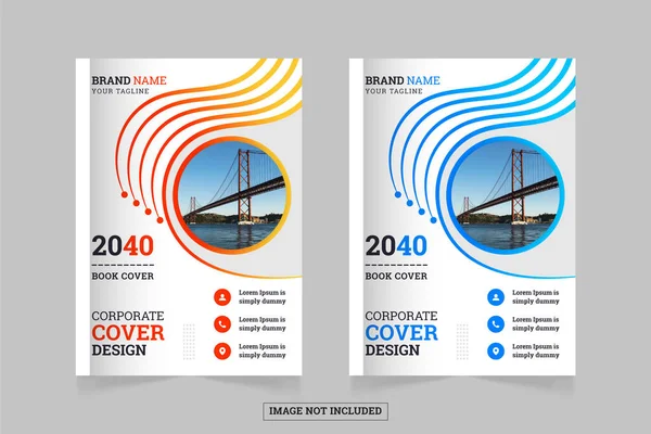 City Background Modern Creative Business Corporate Book Cover Design Template — Stock Vector