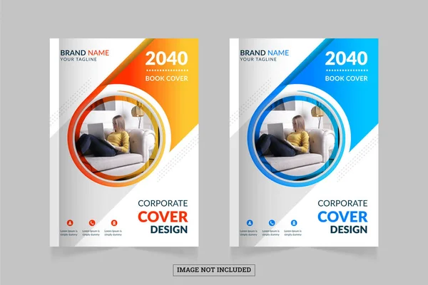 Plantilla Diseño Cubierta Libro Corporativo Empresarial Profesional Puede Utilizar Para — Vector de stock