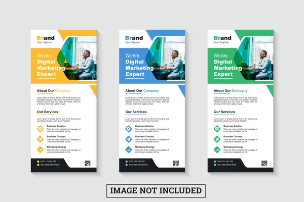 Dijital pazarlama ajansı raf kartı veya dl broşürü şürü 