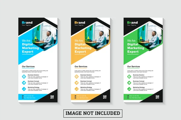 Dijital pazarlama ajansı raf kartı veya dl broşürü şürü 