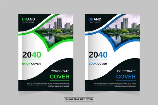 Profesyonel şirket kitap kapağı tasarım şablonu a4 