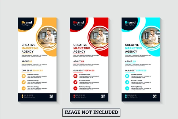 Şirket olay rafı kartı veya dl broşür tasarım şablonu 