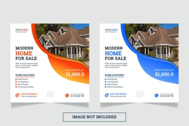 Real estate agency social media post and instagram post template