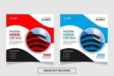 Real estate agency social media post and instagram post template