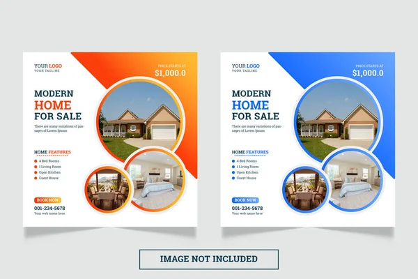 Real estate agency social media post and instagram post template