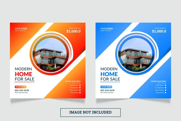 Real estate agency social media post and instagram post template