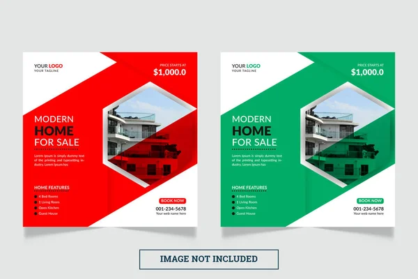 Real estate agency social media post and instagram post template