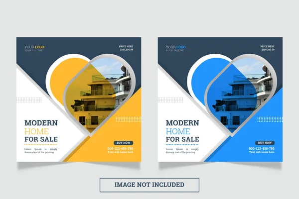 Real estate agency social media post and instagram post template