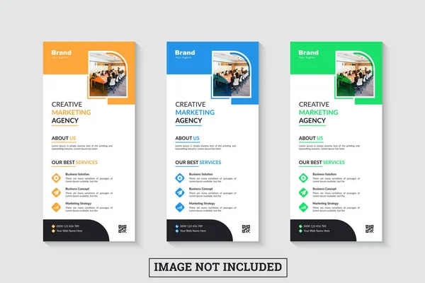 Yaratıcı iş rafı kartı veya dl broşür tasarım şablonu 