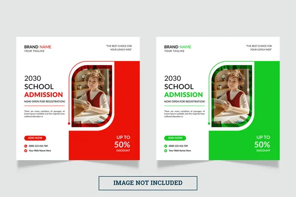 Okula geri dönüş sosyal medya gönderisi veya web pankartı şablonu 