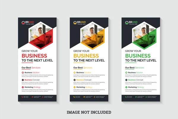 Modern ve yaratıcı iş broşürü veya raf kartı tasarım şablonu