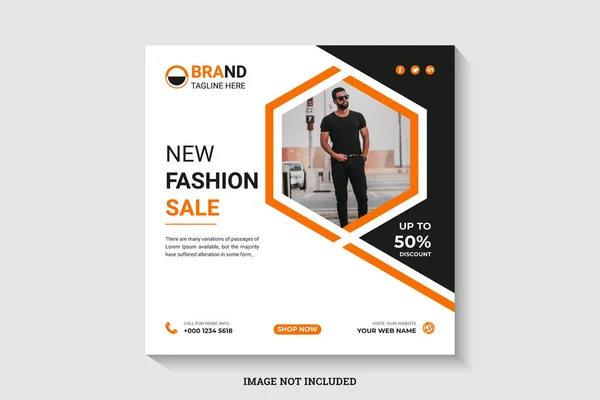 Moda satışı Instagram postası veya sosyal medya afiş tasarım şablonu 