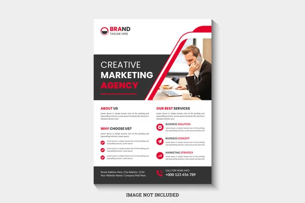 Şirket dijital pazarlama el ilanı tasarım şablonu 