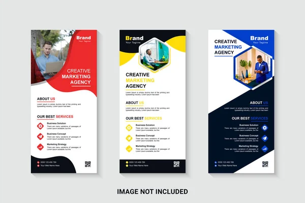 Şirket iş etkinliği raf kartı veya dl broşür tasarım şablonu