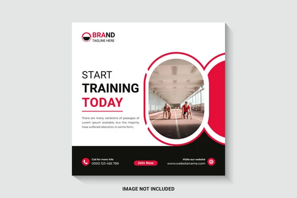 Spor salonu spor salonu sosyal medya iletisi veya web paneli şablonu 