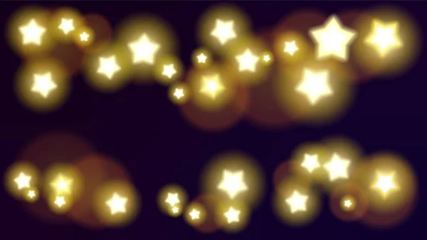 Fond Sombre Avec Des Étoiles Dorées Brillantes Eps — Image vectorielle