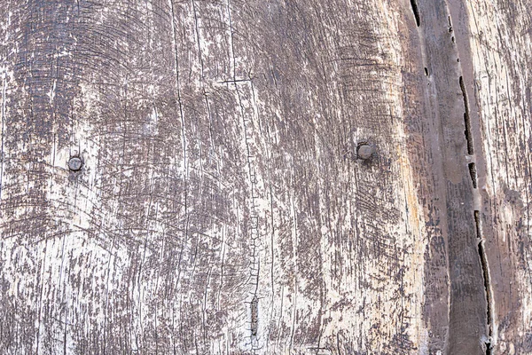 Close Wood Panel Texture Old Wooden Planks Background Cracks Nails — Stock Photo, Image