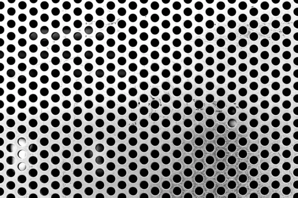 Close Metal Grate Small Holes Background Use Texture Chrome Textured — Stock Photo, Image