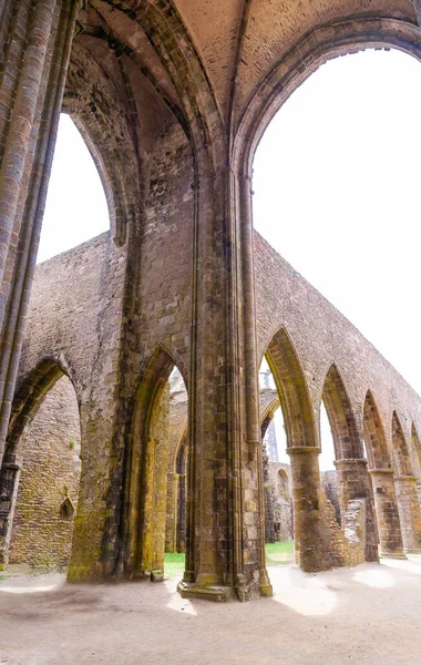 Стародавні Середньовічні Руїни Абатства Святого Матьє Атлантичному Узбережжі Бретані Франція — стокове фото