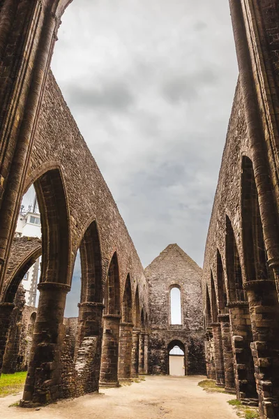 Antike Mittelalterliche Ruinen Der Abtei Saint Mathieu Der Atlantikküste Der — Stockfoto