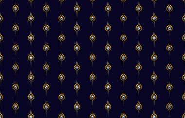 Ikat tribal Indian seamless pattern. Ethnic Aztec fabric carpet mandala ornament native boho chevron textile. Native embroidery style. Bohemian fashion. Geometric African American oriental tranditional vector illustrations.