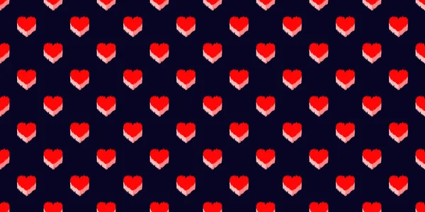 Seamless Romantic Pattern Hand Drawn Hearts Heart Trendy Background Ready — Stok Vektör