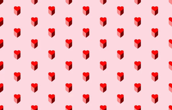 Kusursuz Kalp Deseni Tasarım Kartpostallar Baskı Poster Parti Sevgililer Günü — Stok Vektör