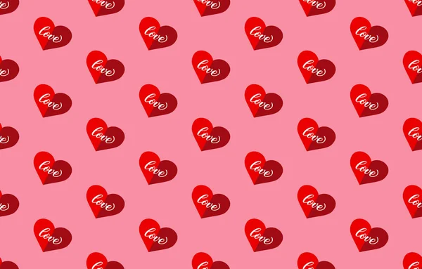Seamless Romantic Pattern Hand Drawn Hearts Heart Trendy Background Ready —  Vetores de Stock