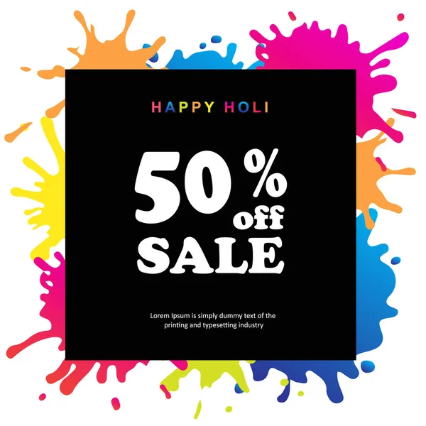 stock vector Happy Holi celebration banner. background design for Indian Festival of Colors, social media, website banners, poster for sale and promotion template. vector illustration.