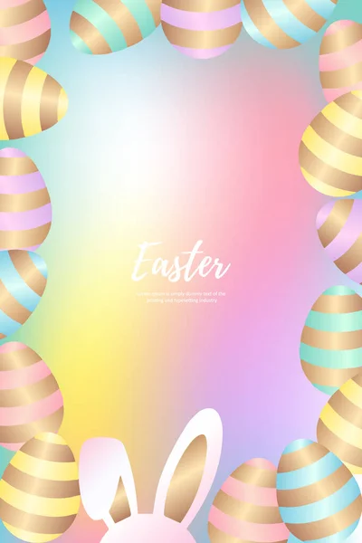 Happy Easter Decoration Background Easter Elements Decoration Frame Event Invitation — Stock Vector