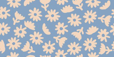 El çizimi çiçekler, kumaş, tekstil, giysi, ambalaj kağıdı, kapak, afiş, iç dekorasyon, soyut arka planlar için çiçekli desenler..