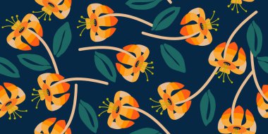 El çizimi çiçekler, kumaş, tekstil, giysi, ambalaj kağıdı, kapak, afiş, iç dekorasyon, soyut arka planlar için çiçekli desenler..