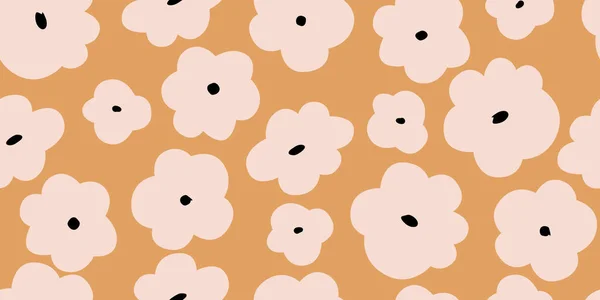 Ručně Kreslené Květiny Bezešvé Vzory Květinovým Vzorem Pro Tkaniny Textilie — Stockový vektor