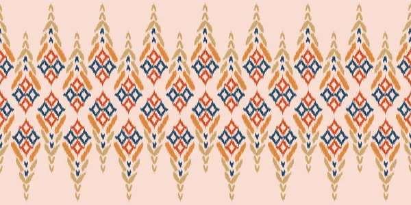 Art Ikat Abstrait Ethnique Motif Sans Couture Dans Style Tribal — Image vectorielle