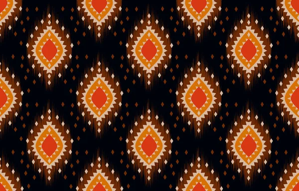 stock vector Ethnic abstract ikat art. Seamless pattern in tribal, folk embroidery, and Mexican style. Aztec geometric art ornament print. Design for carpet, wallpaper, clothing, wrapping, fabric, cover, textile.