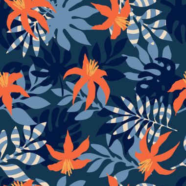 El çizimi çiçekler, kumaş, tekstil, giysi, ambalaj kağıdı, kapak, afiş, iç dekorasyon, soyut arka planlar için çiçekli desenler..