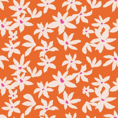 El çizimi çiçekler, kumaş, tekstil, giysi, ambalaj kağıdı, kapak, afiş, iç dekorasyon, soyut arka planlar için çiçekli desenler..