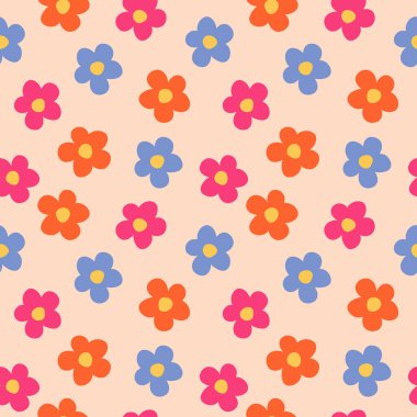 El çizimi çiçekler, kumaş, tekstil, giysi, ambalaj kağıdı, kapak, afiş, iç dekorasyon, soyut arka planlar için çiçekli desenler..